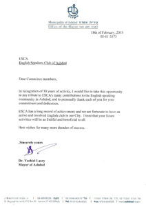 Mayor letter